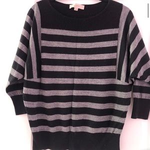 LOFT striped sweater with fancy sleeves